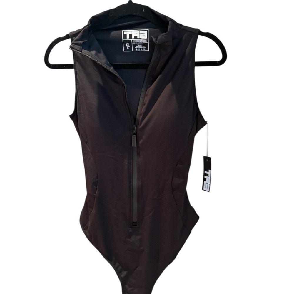 NEW TRE Black Lace Up One Piece Swimsuit
